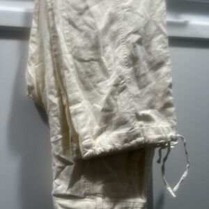 Cream Drawstring Pants